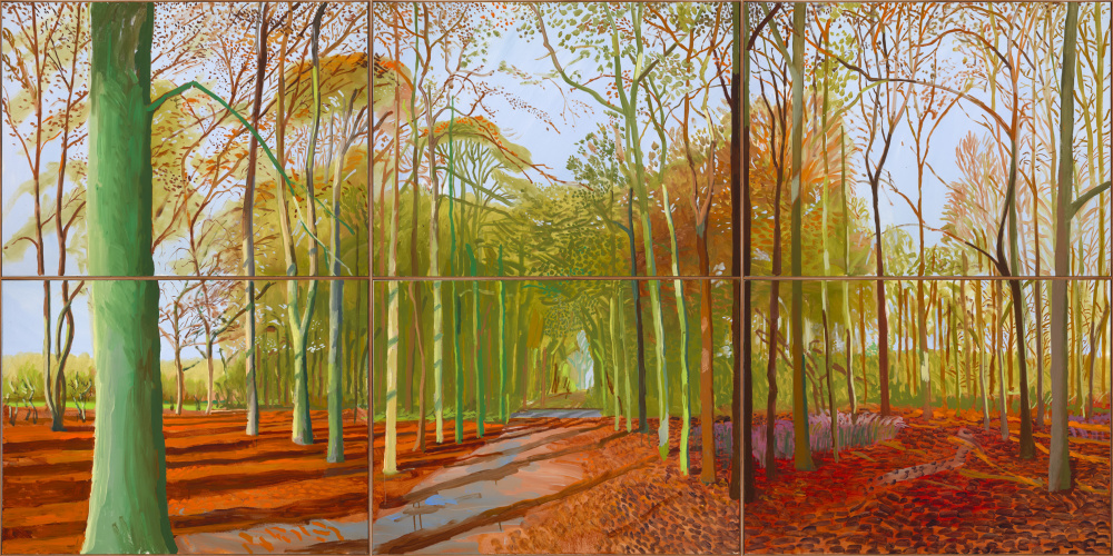 大卫霍克尼油画2006Woldgate Woods, November2
